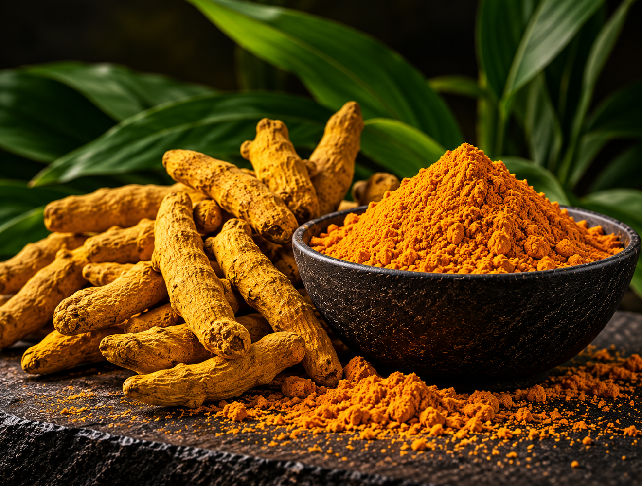 Regular turmeric fingers and powder